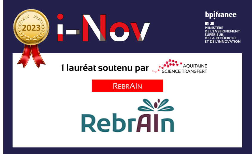 La start-up deeptech RebrAIn lauréate du concours d'innovation i-Nov 2023